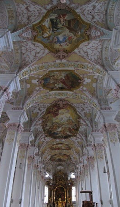 A church ceiling panorama, Munich, Germany copie