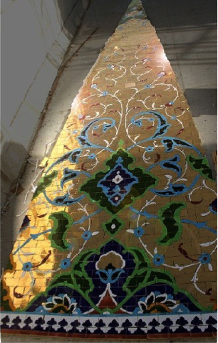 Decorative ceramic module before fixing, Damam, Saudi Arabia, designed and produced by Author