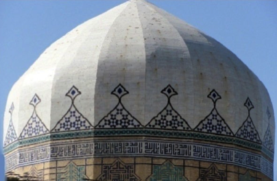 Decorative mosaic Khansari shrine Esfahan, Iran
