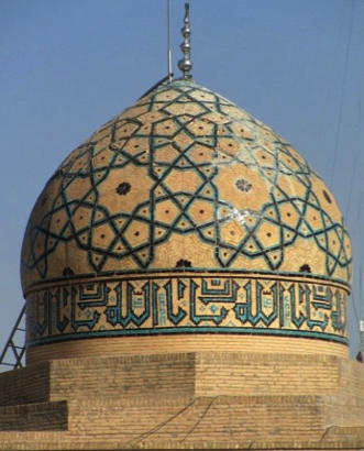 Shahzeyd holy shrine dome, Esfahan