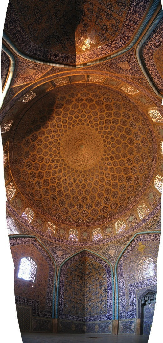 Shekh Lutf Allah Mosque dome, panorama, Esfahan, Iran